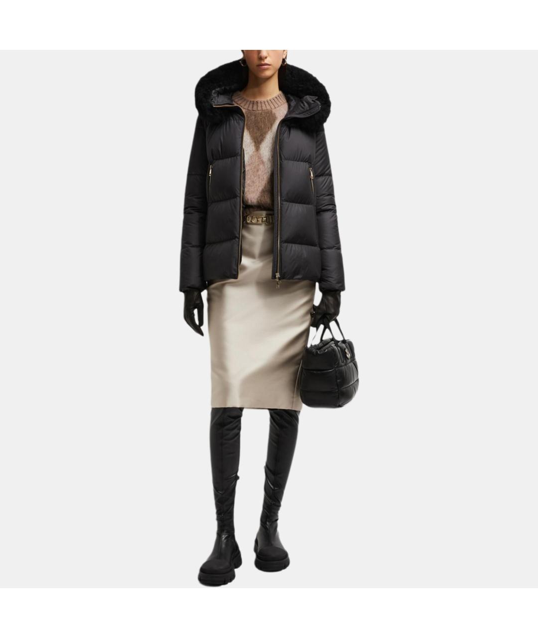 MONCLER Черная полиамидовая куртка, фото 2