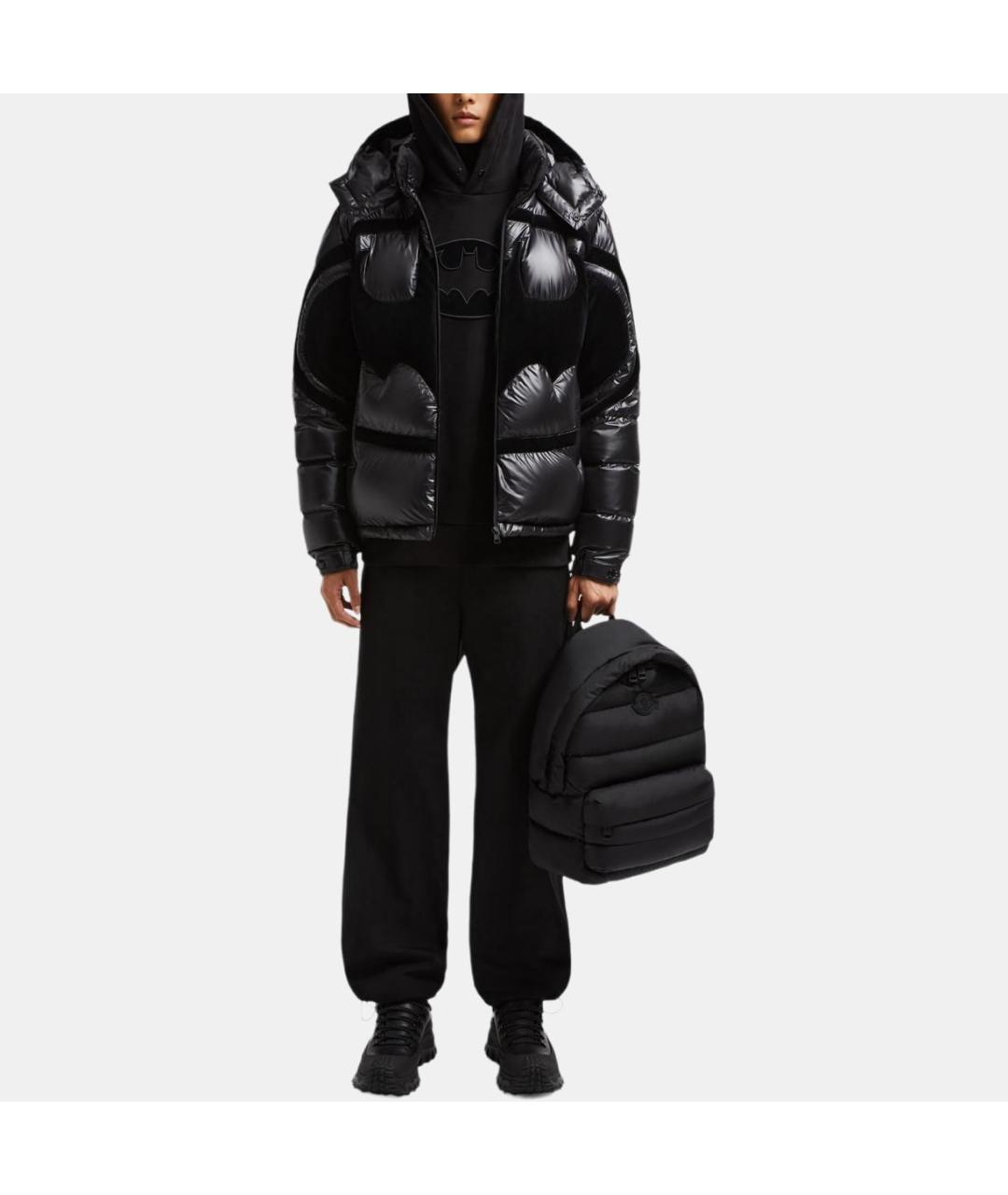 MONCLER Черный пуховик, фото 2
