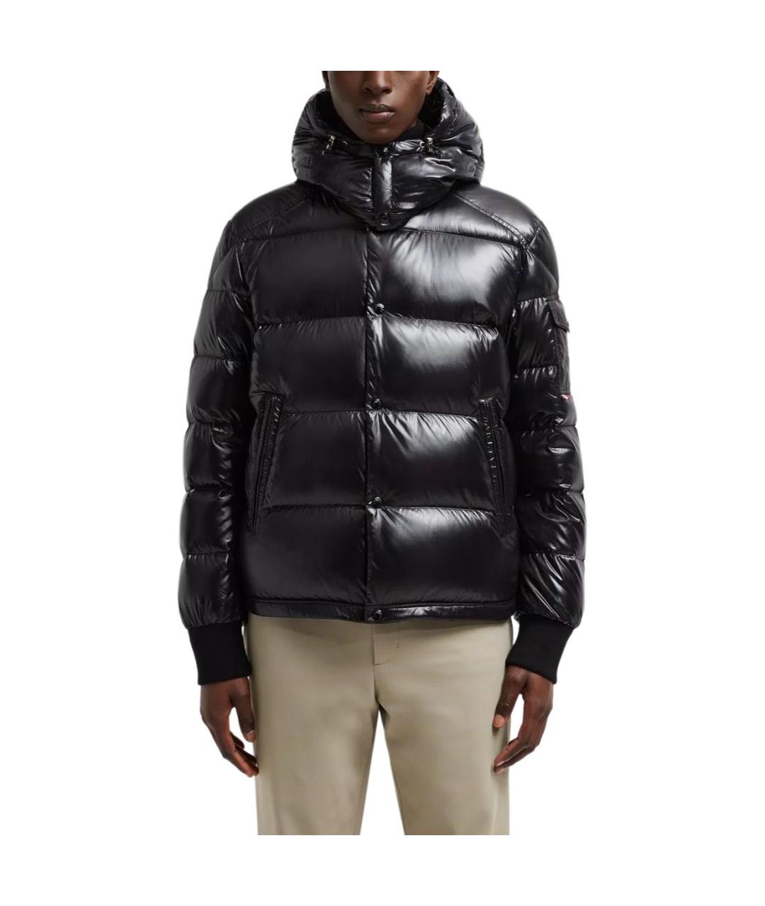 MONCLER Черная полиамидовая куртка, фото 2