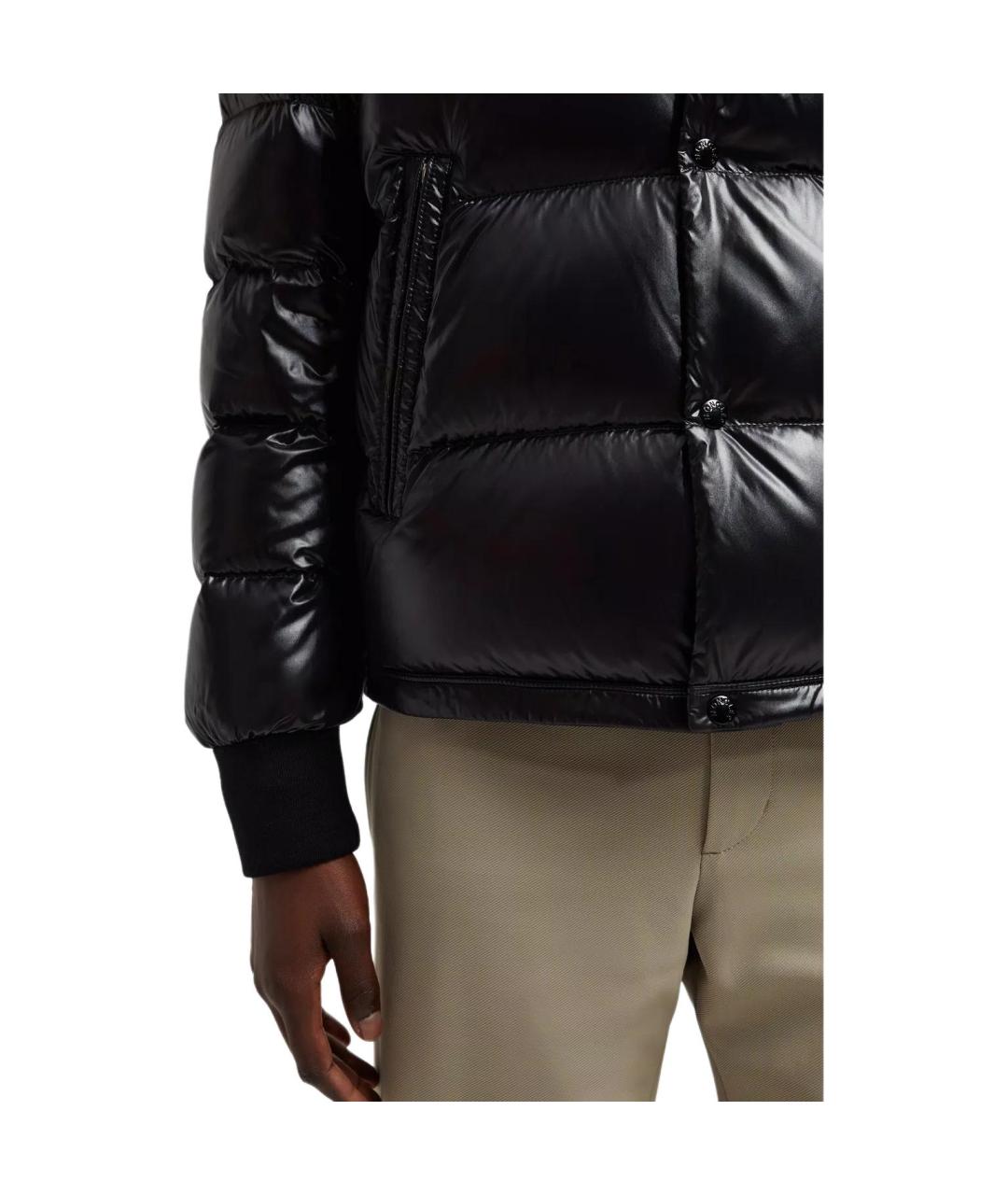 MONCLER Черная полиамидовая куртка, фото 5