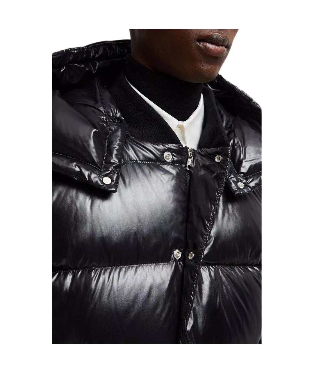 MONCLER Черная полиамидовая куртка, фото 6