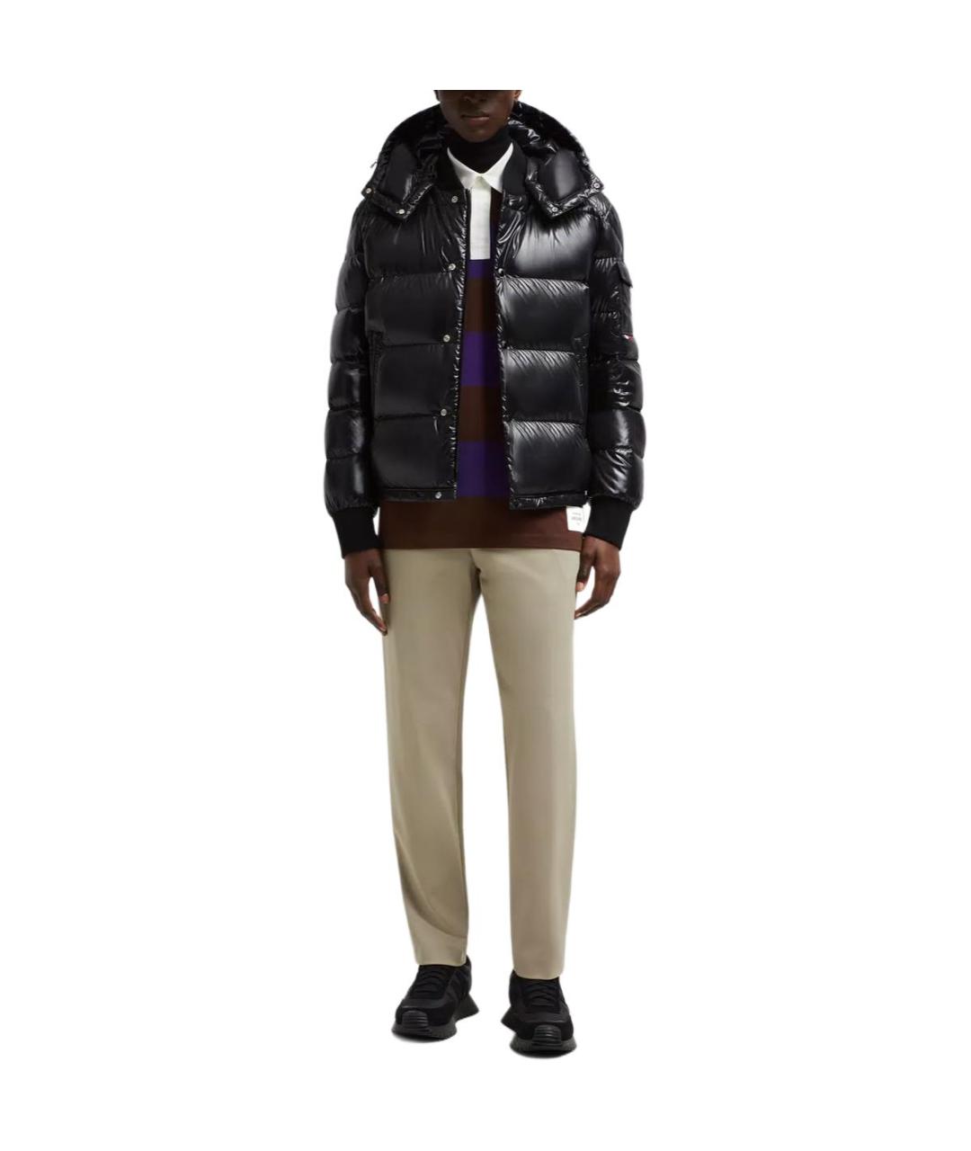 MONCLER Черная полиамидовая куртка, фото 3