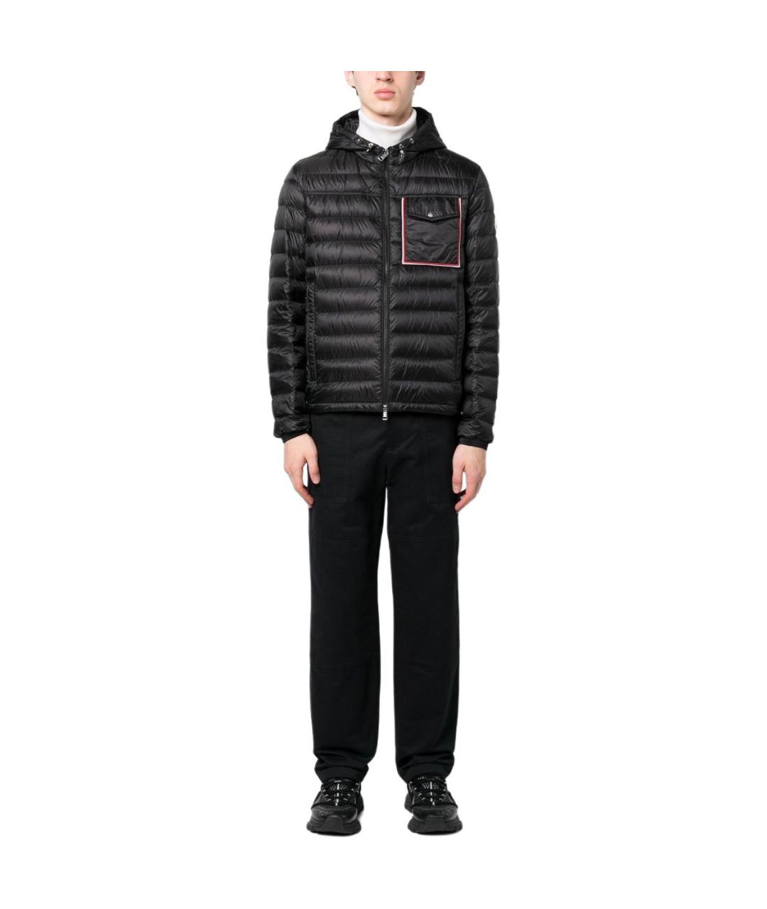 MONCLER Черная полиамидовая куртка, фото 2