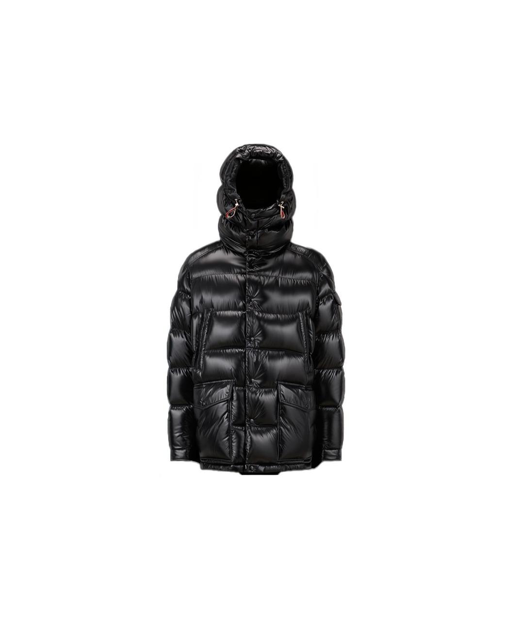 MONCLER Черный пуховик, фото 1