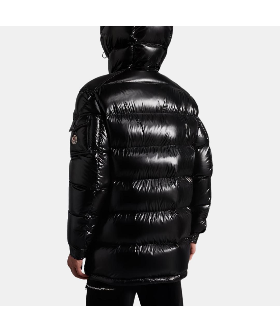 MONCLER Черный пуховик, фото 4