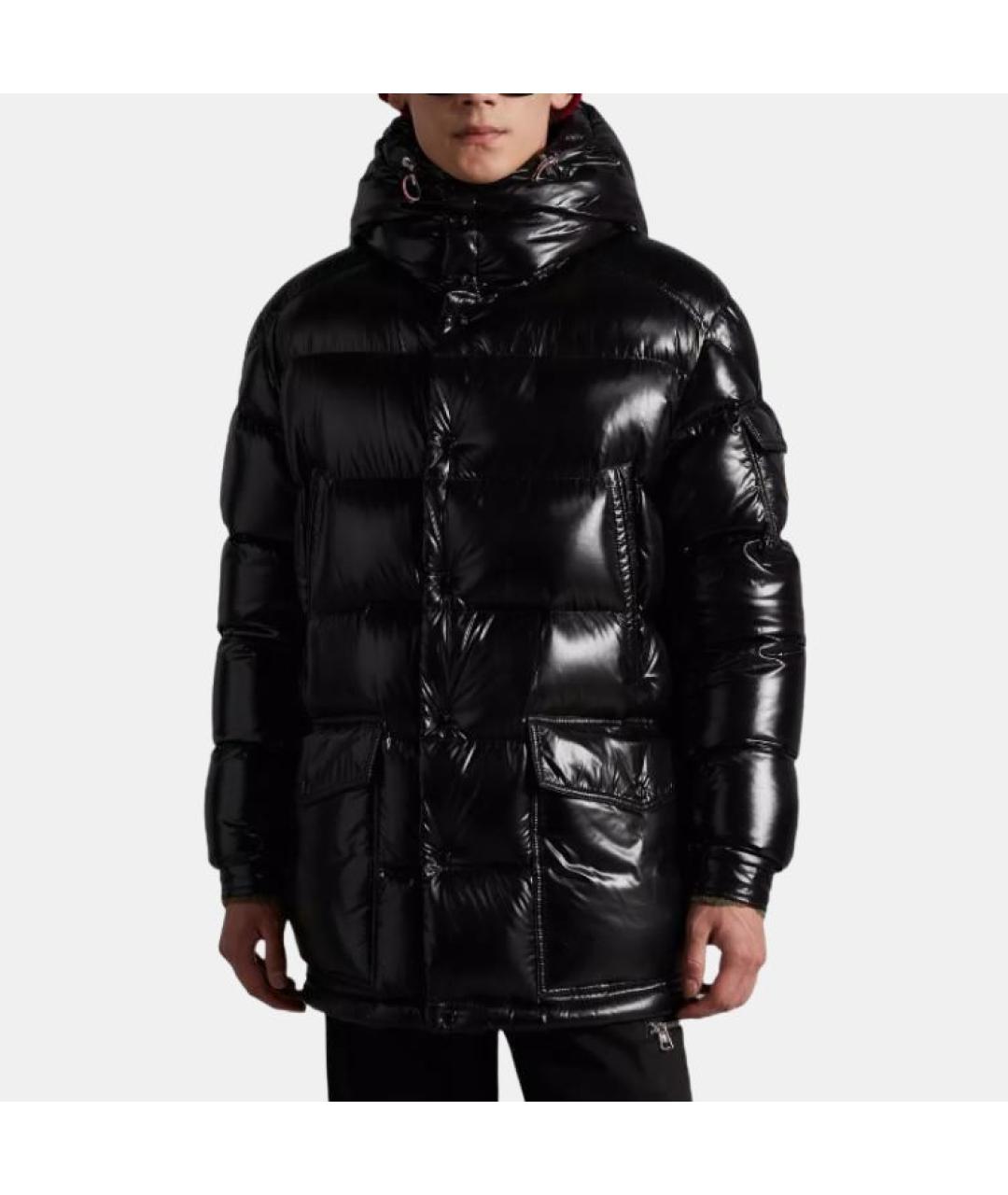 MONCLER Черный пуховик, фото 3