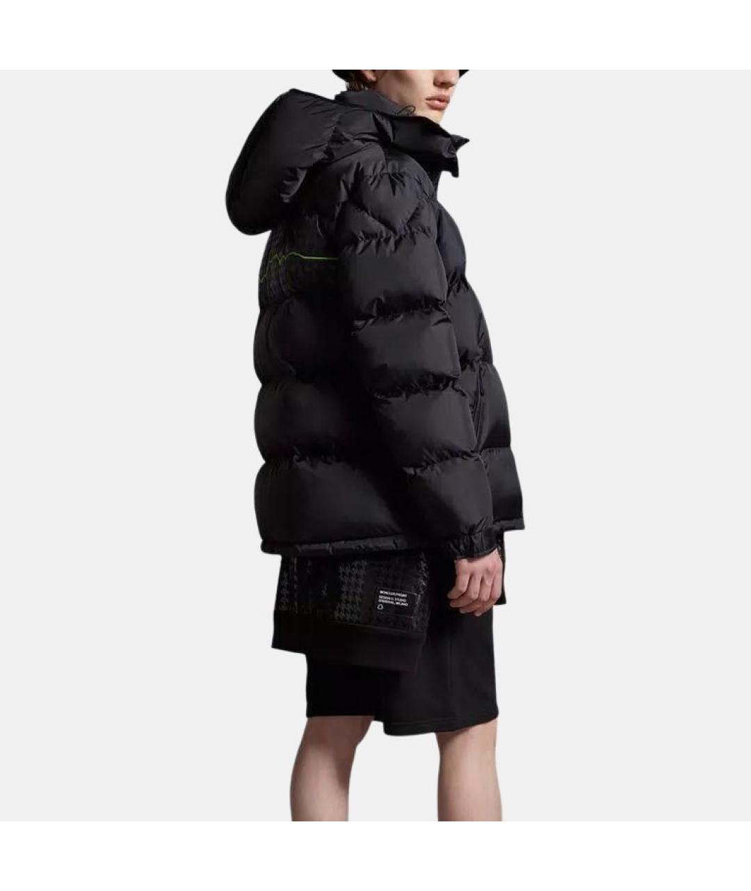 MONCLER Черный пуховик, фото 4