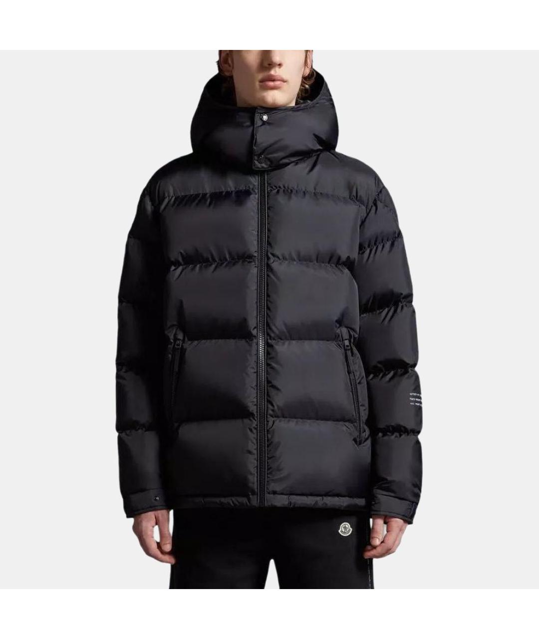 MONCLER Черный пуховик, фото 5