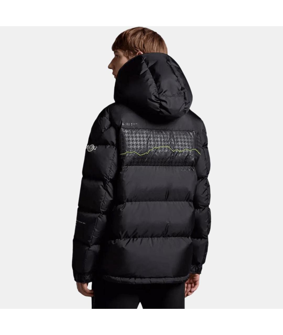 MONCLER Черный пуховик, фото 2