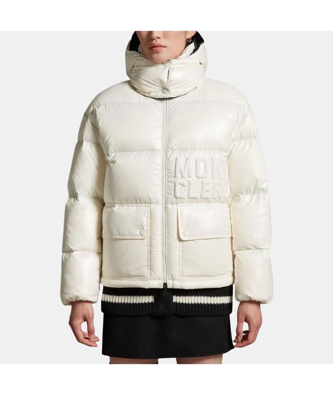 MONCLER Белый пуховик, фото 3