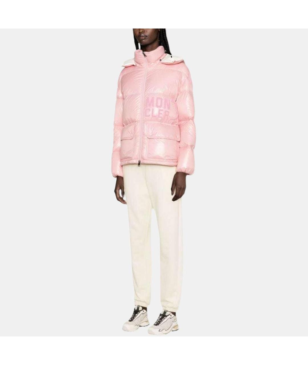 MONCLER Розовый пуховик, фото 5