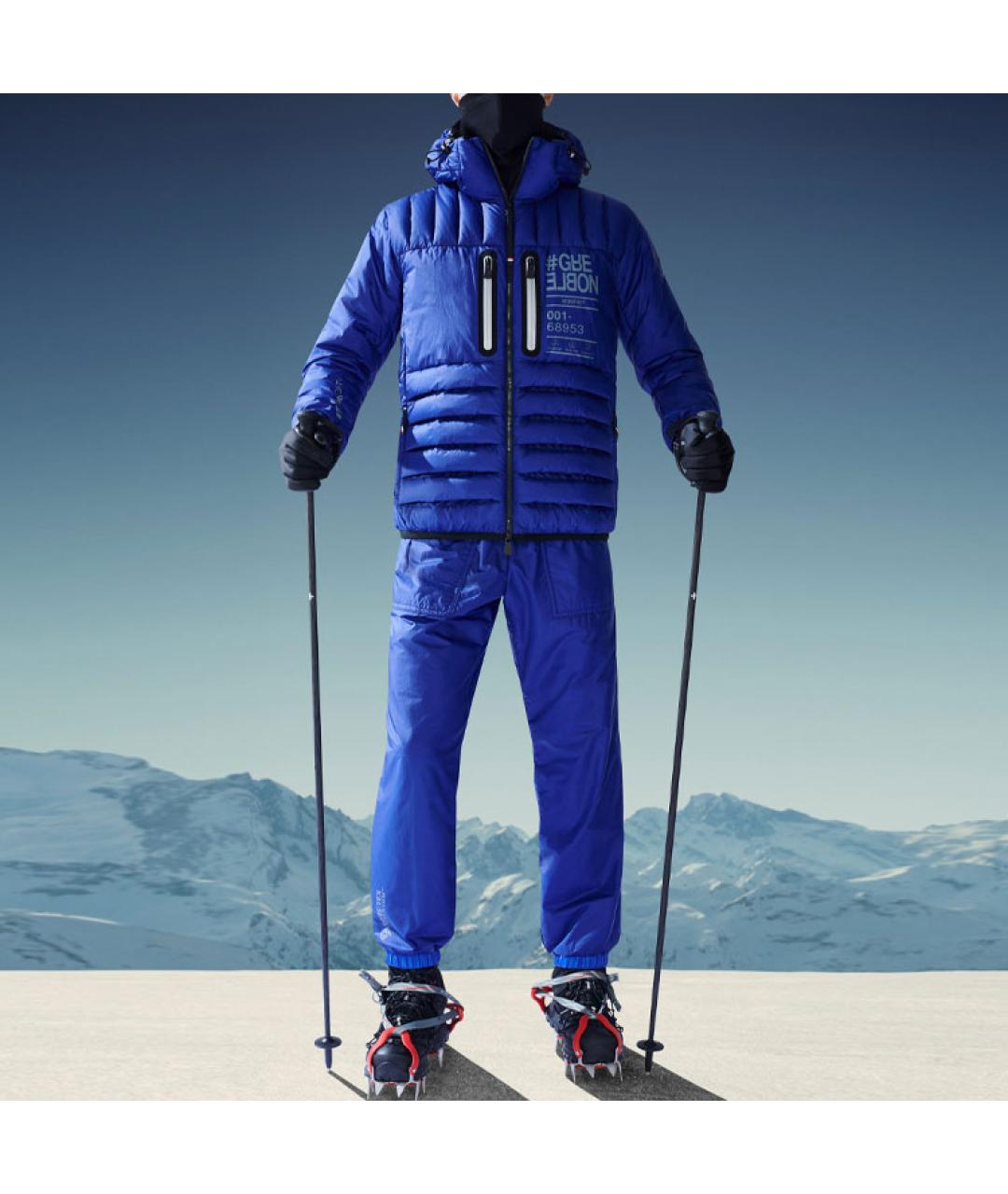 MONCLER Синий пуховик, фото 2