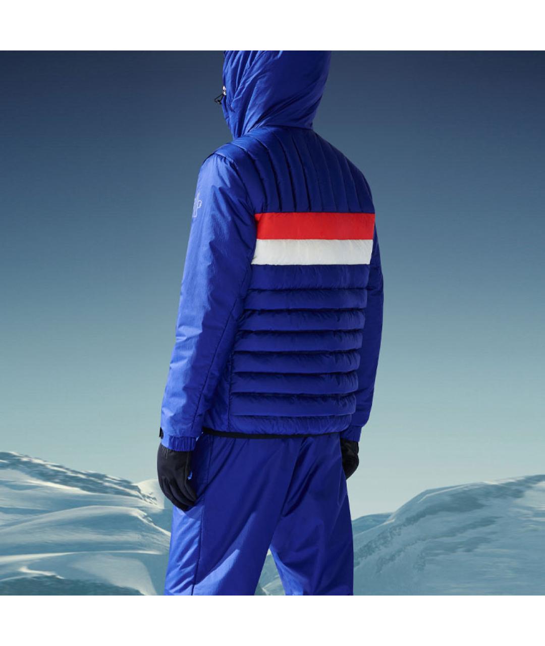 MONCLER Синий пуховик, фото 3