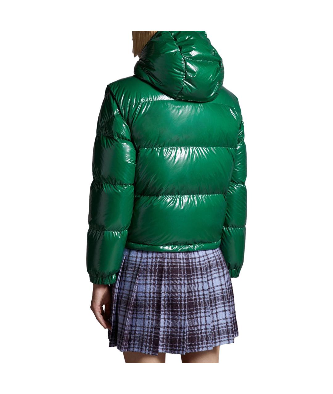 MONCLER Зеленый пуховик, фото 2