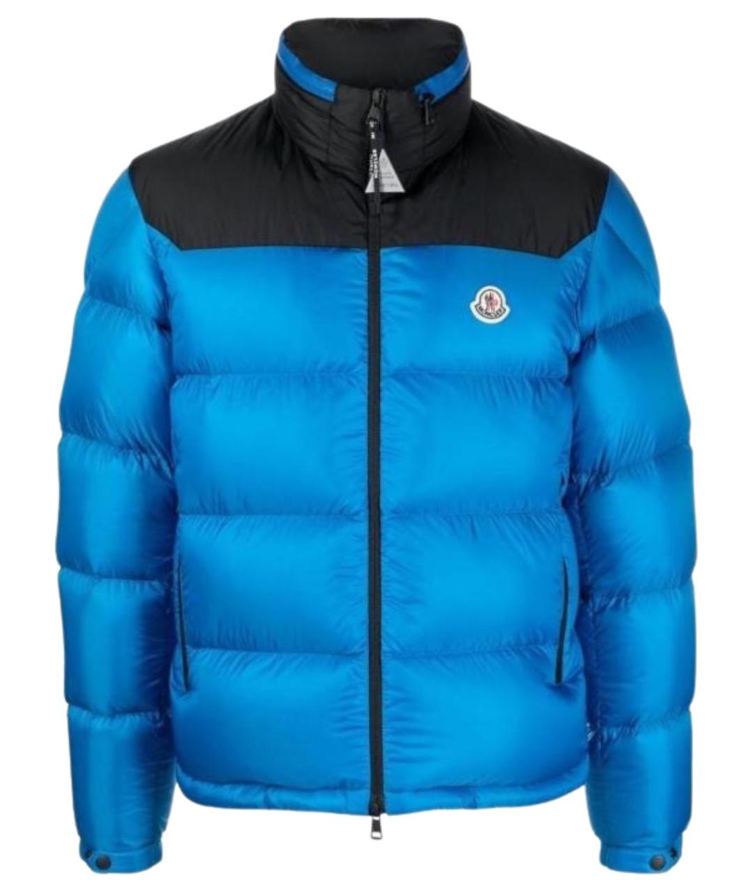 MONCLER Синий пуховик, фото 1