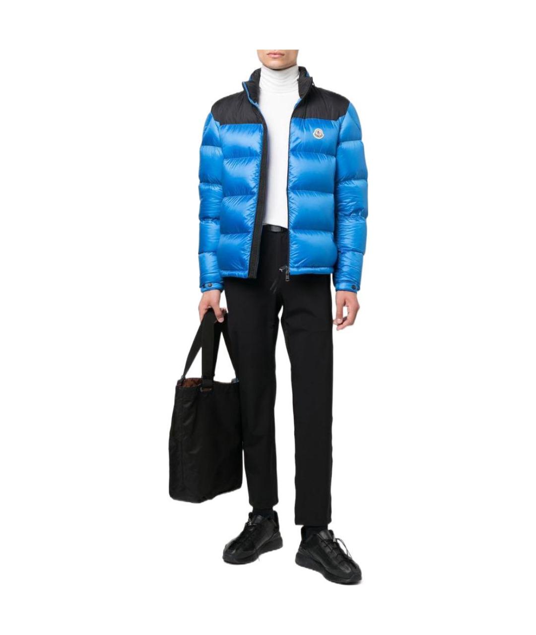MONCLER Синий пуховик, фото 3