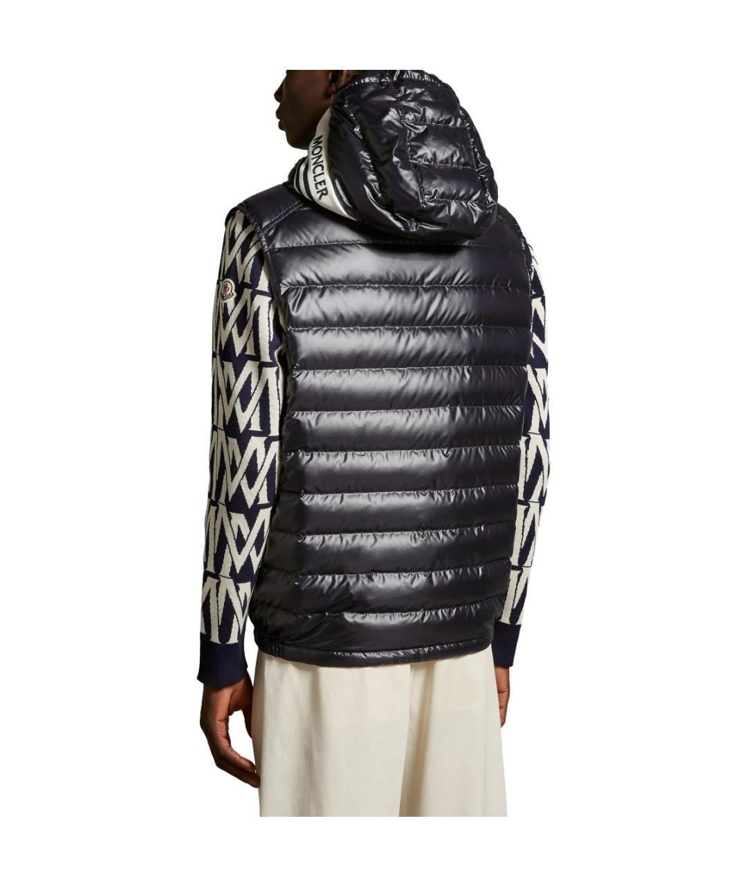 MONCLER Синий полиамидовый жилет, фото 4