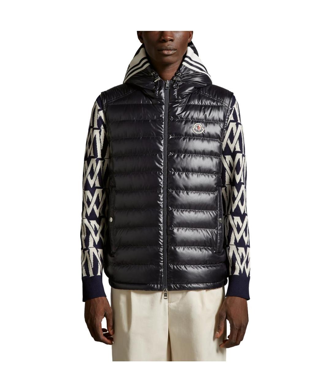 MONCLER Синий полиамидовый жилет, фото 3
