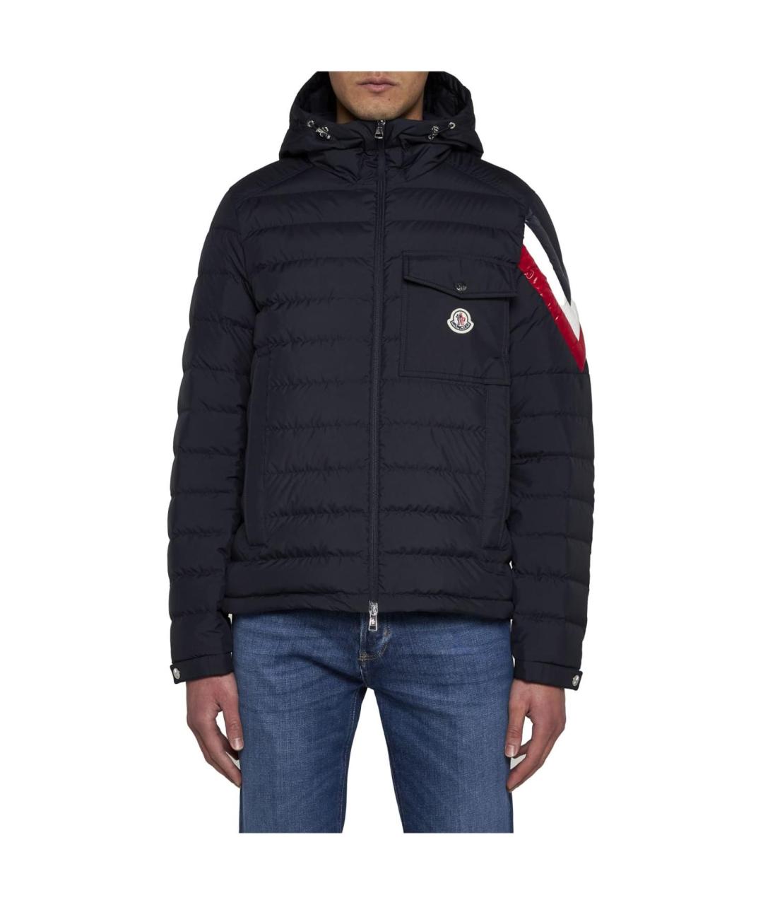 MONCLER Синяя полиамидовая куртка, фото 2
