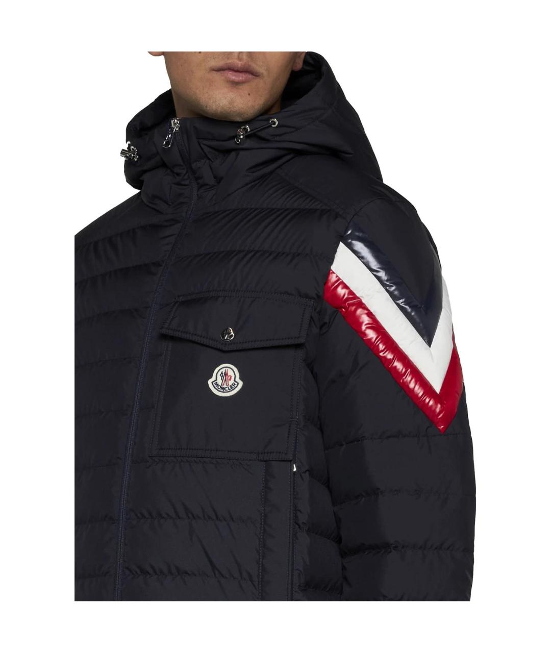MONCLER Синяя полиамидовая куртка, фото 4