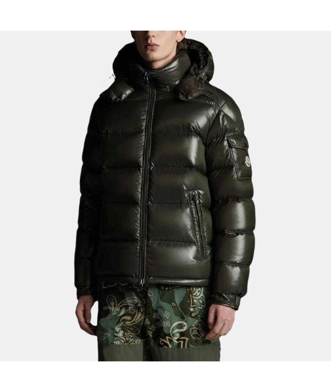 MONCLER Зеленый пуховик, фото 5