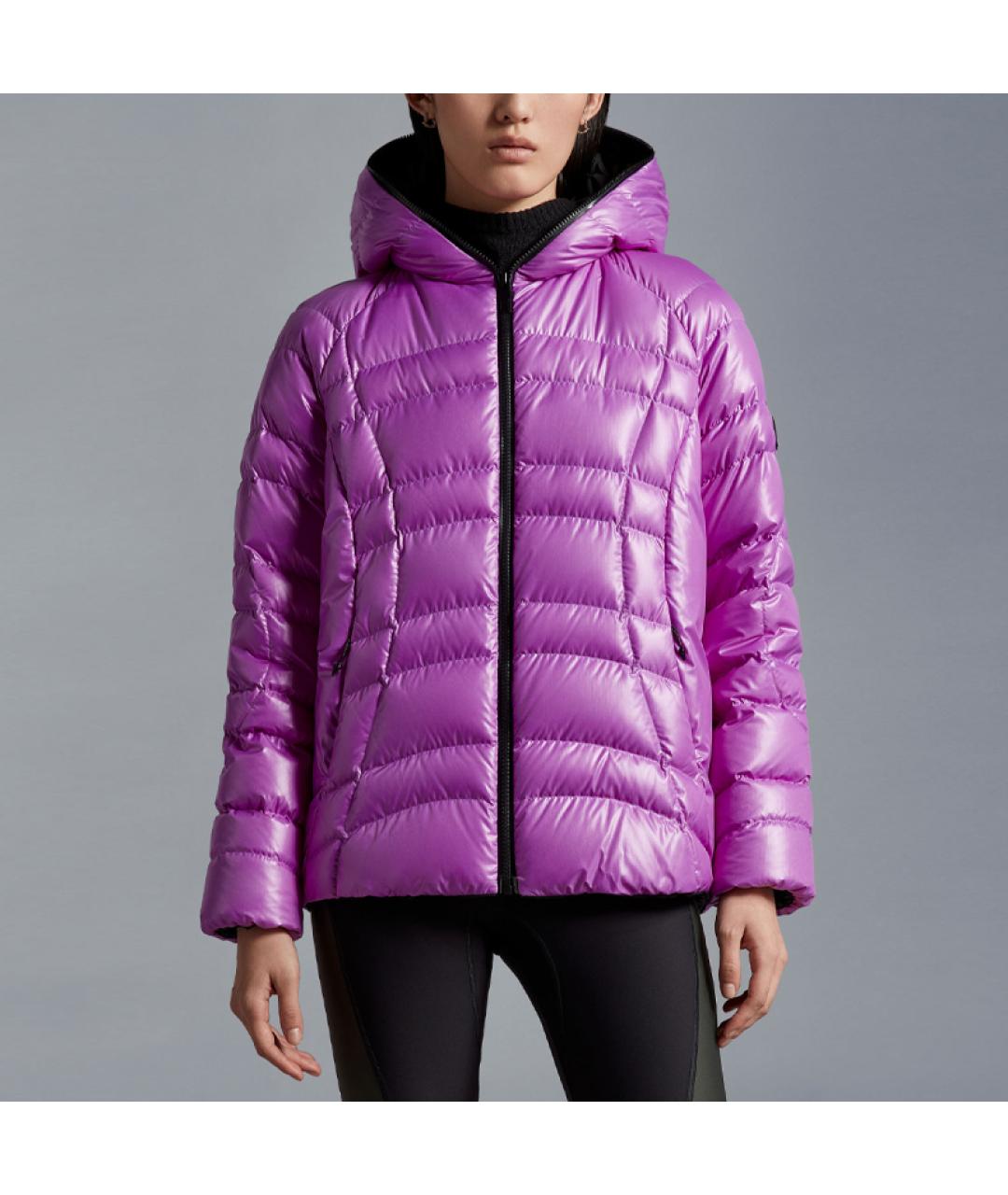 MONCLER Розовая полиамидовая куртка, фото 3