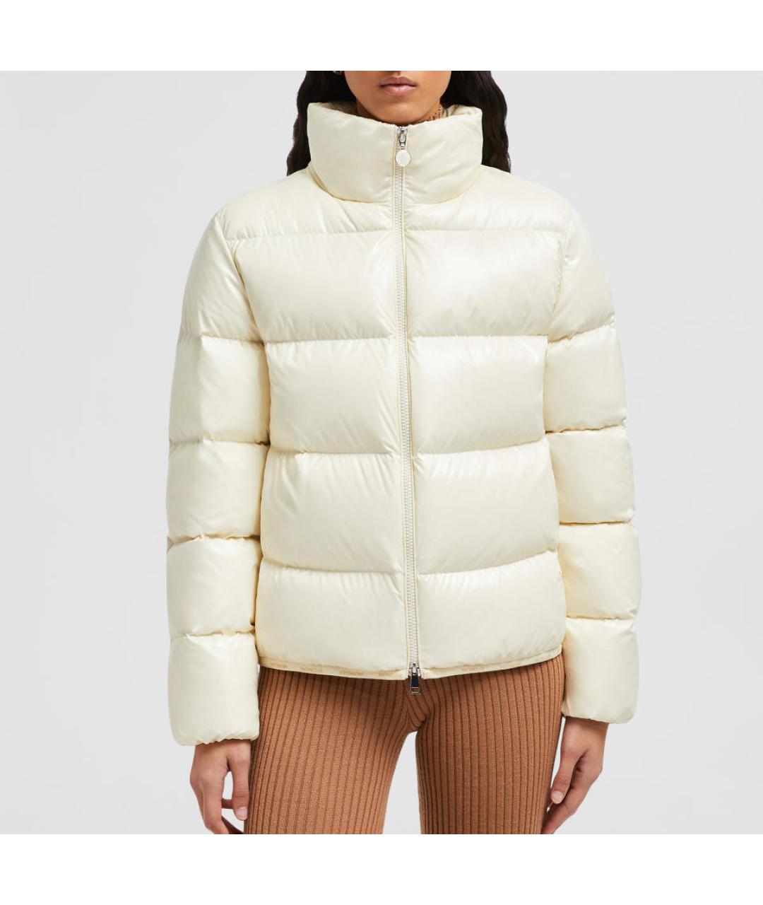 MONCLER Белая полиамидовая куртка, фото 3