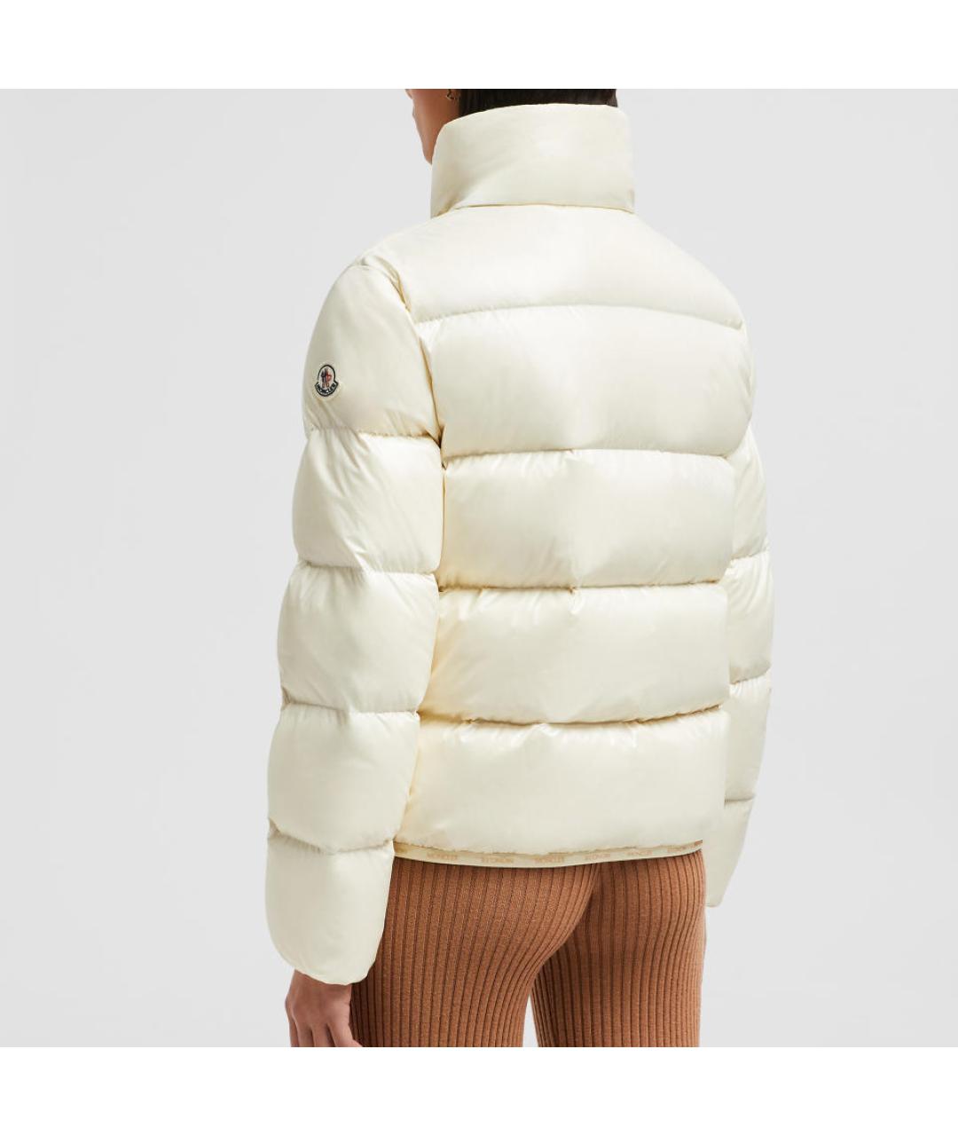 MONCLER Белая полиамидовая куртка, фото 4