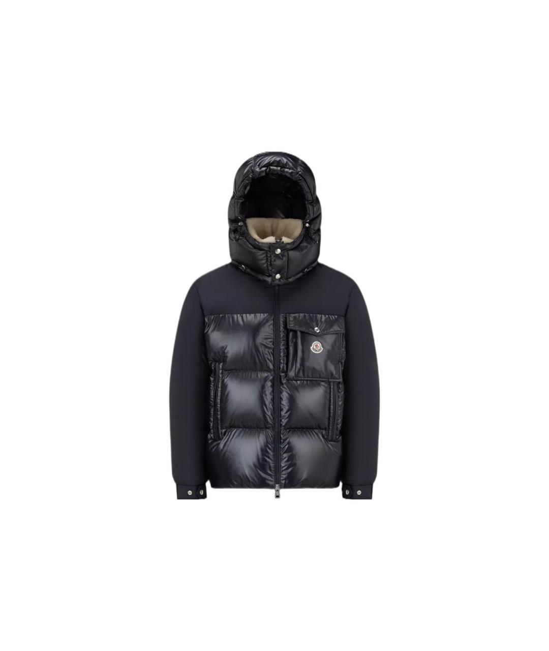 MONCLER Темно-синий пуховик, фото 6