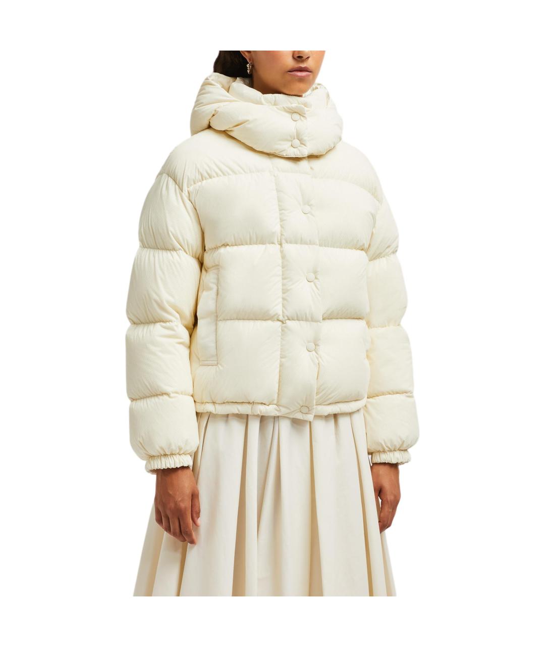 MONCLER Белый пуховик, фото 4