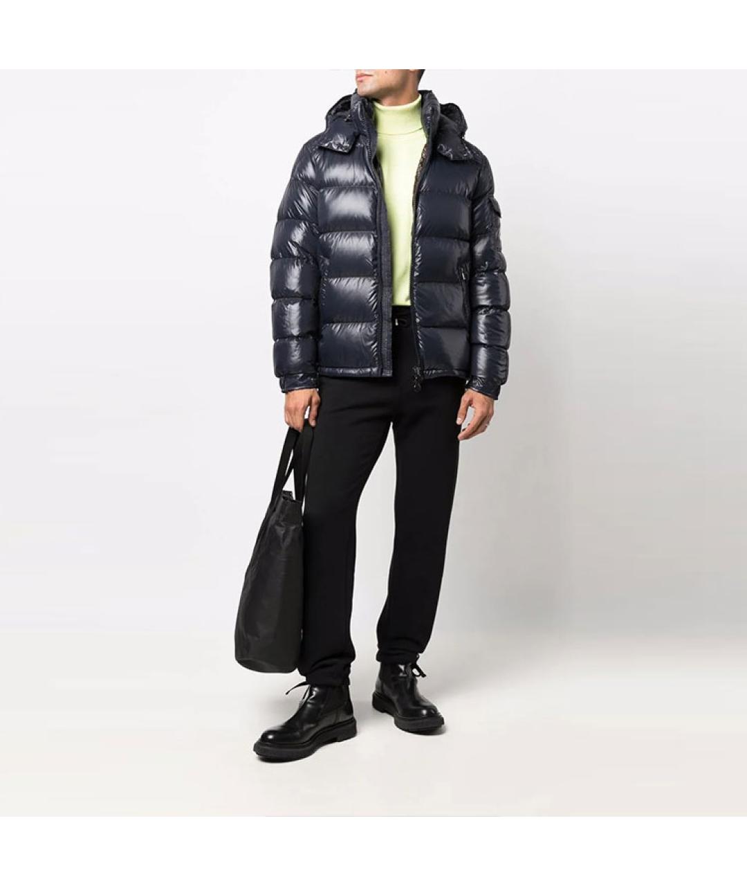 MONCLER Синий пуховик, фото 2