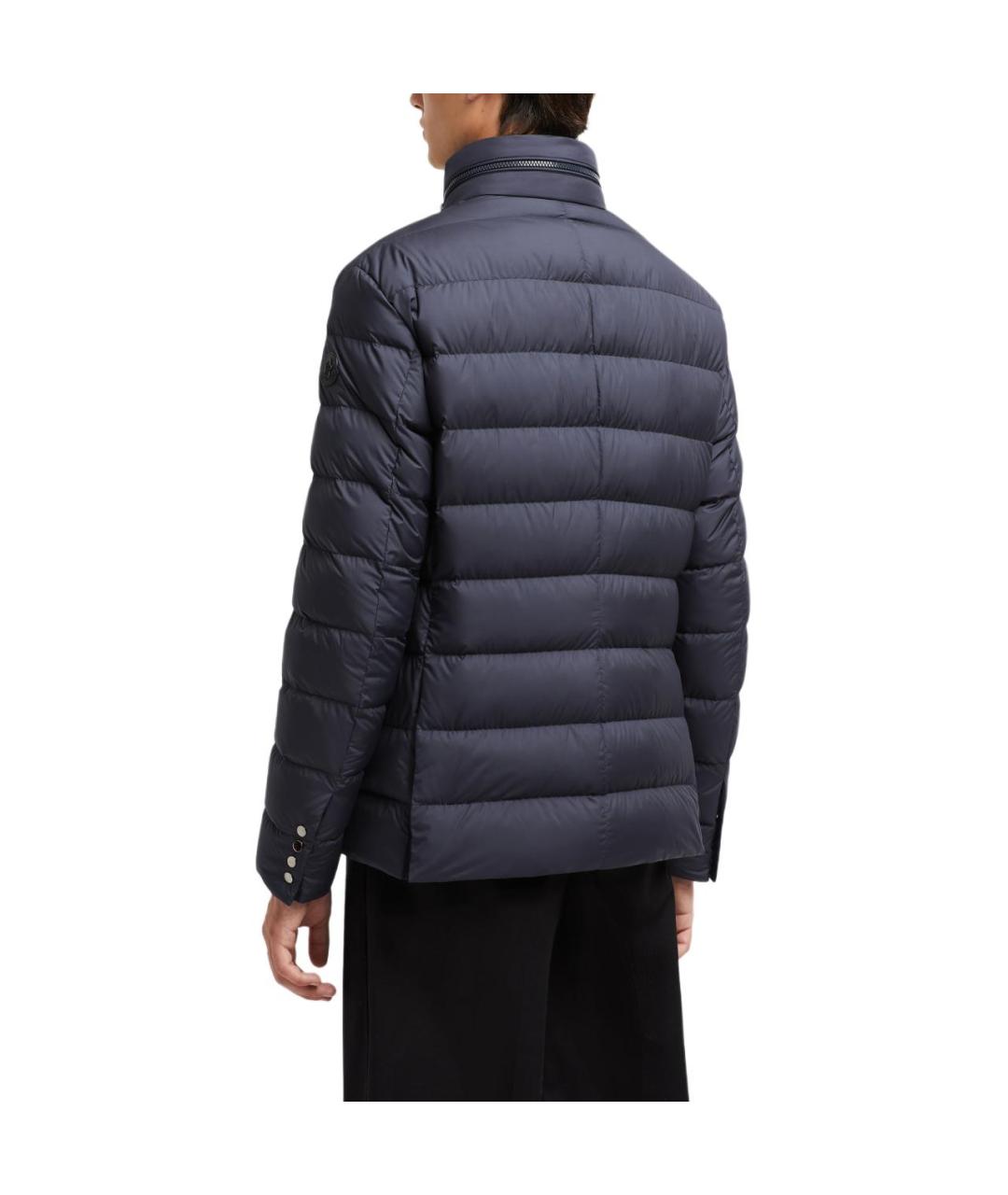 MONCLER Темно-синяя полиамидовая куртка, фото 2