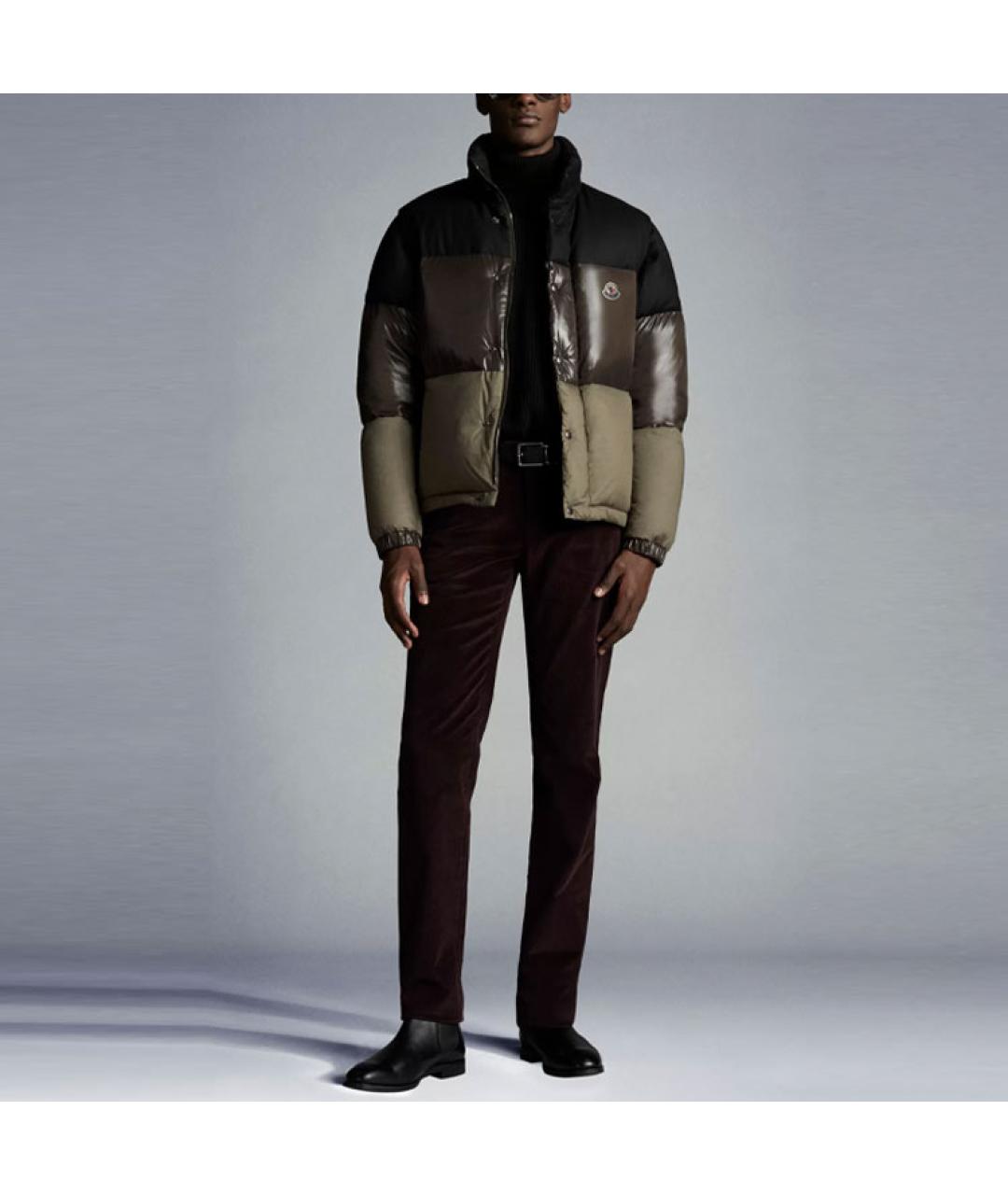 MONCLER Черный пуховик, фото 2