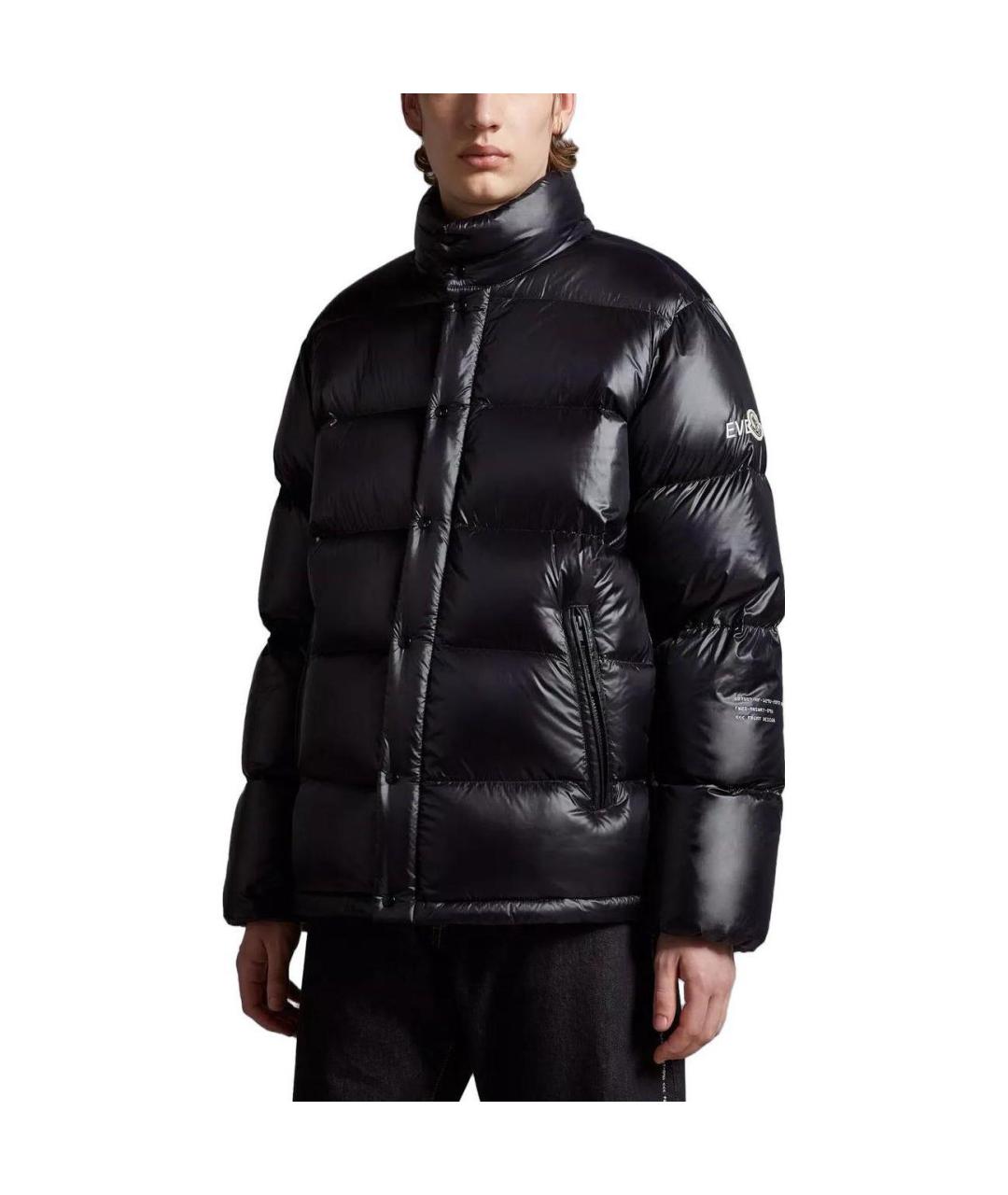 MONCLER Черный пуховик, фото 2
