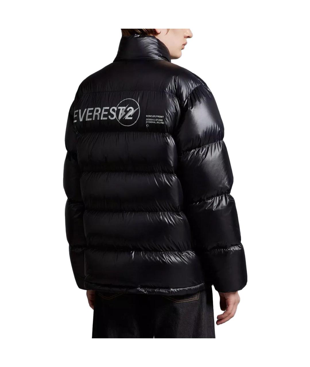 MONCLER Черный пуховик, фото 3