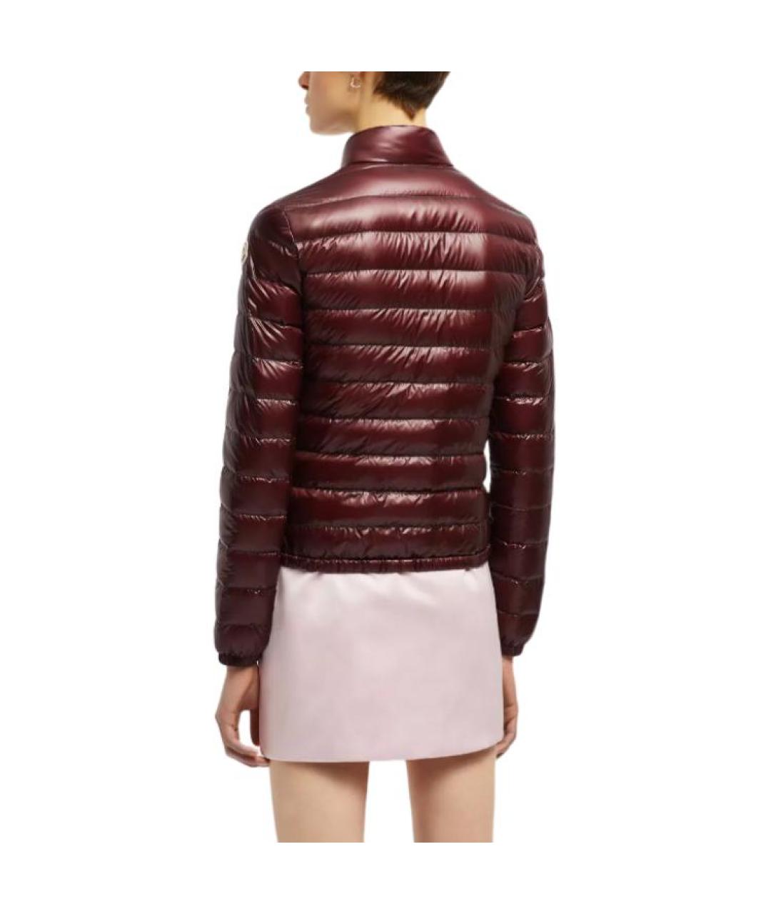 MONCLER Бордовая полиамидовая куртка, фото 4