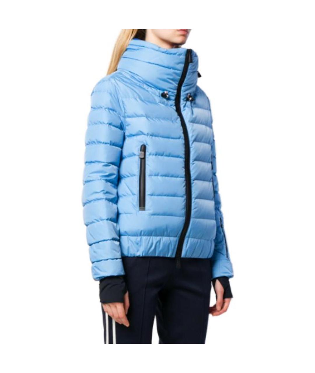 MONCLER Голубая полиамидовая куртка, фото 4