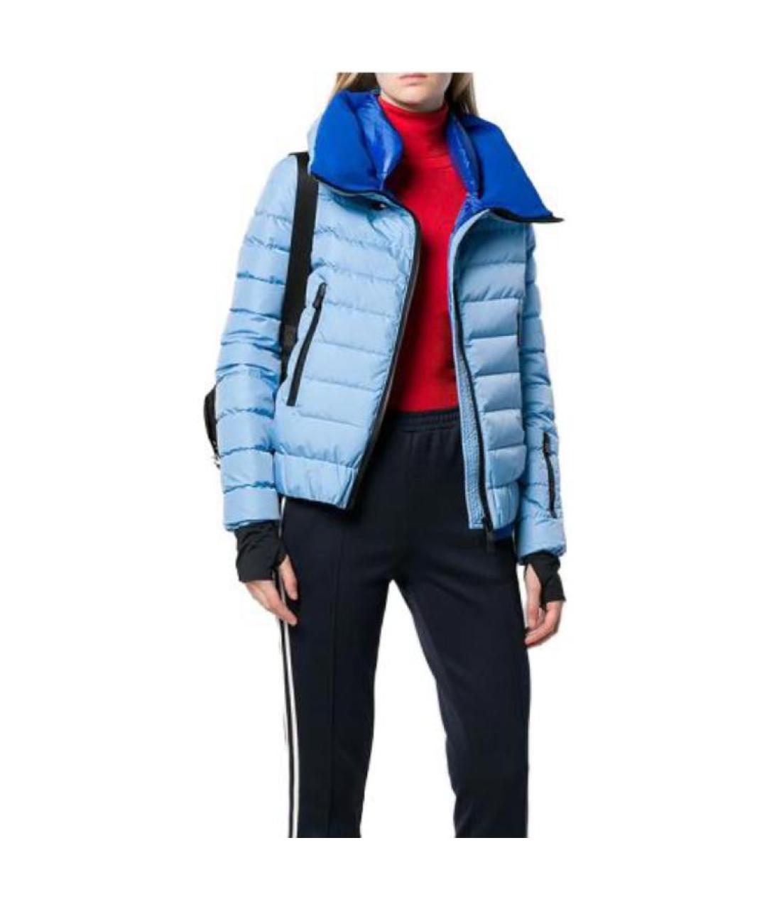 MONCLER Голубая полиамидовая куртка, фото 2