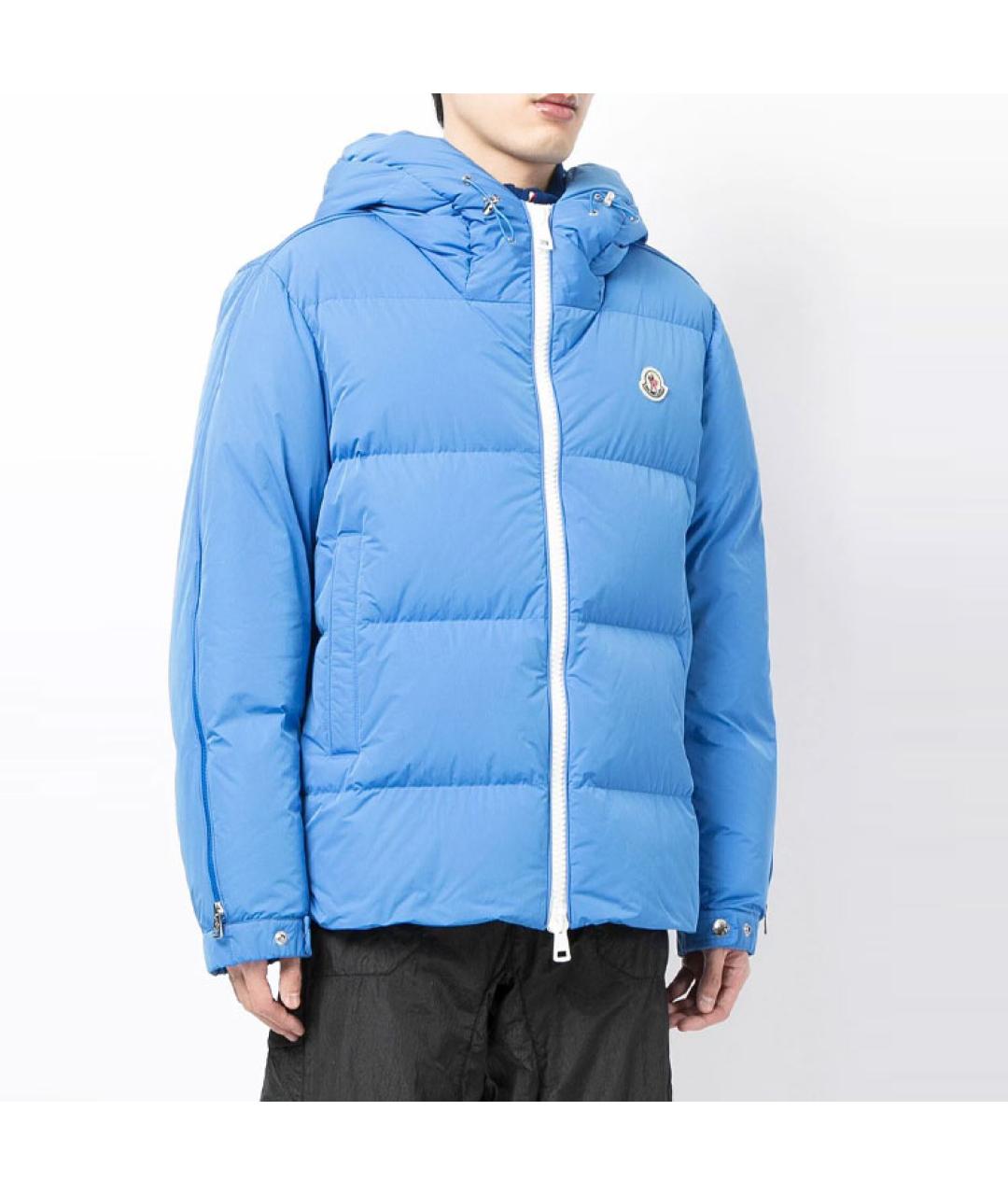 MONCLER Синий пуховик, фото 3