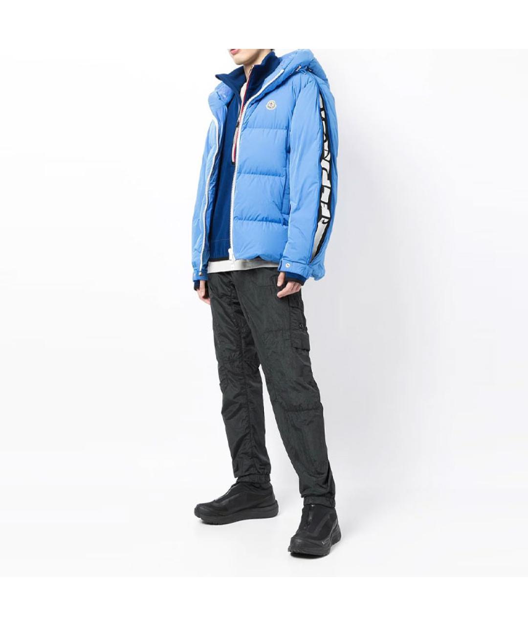 MONCLER Синий пуховик, фото 2