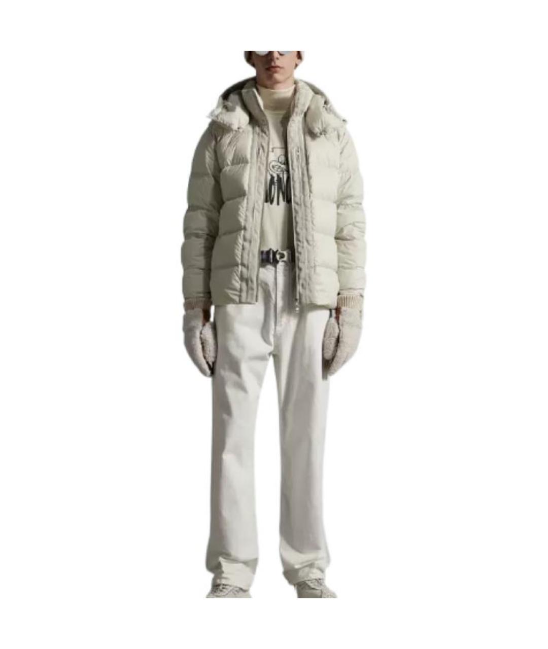 MONCLER Белый пуховик, фото 4