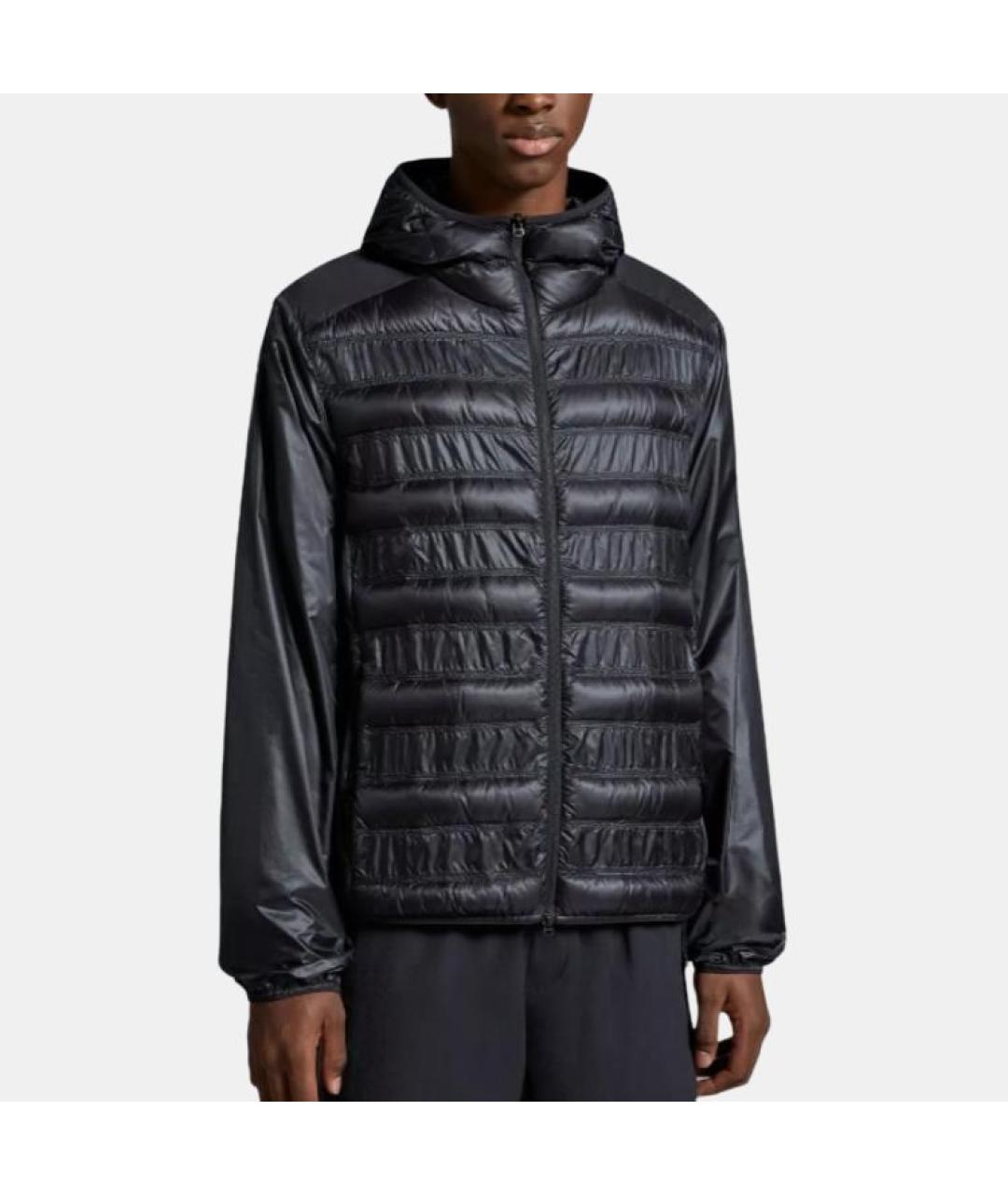 MONCLER Черный пуховик, фото 4