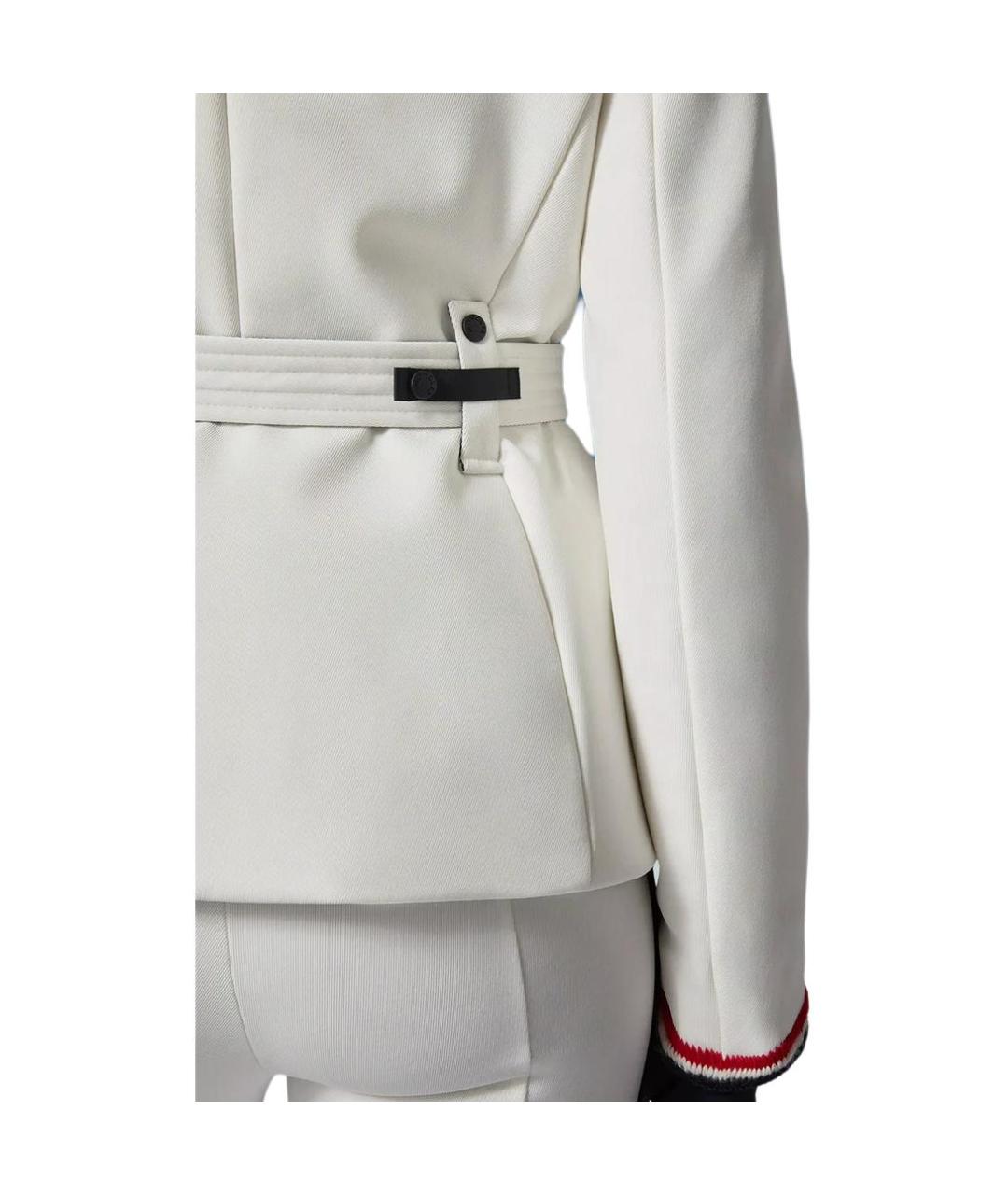 MONCLER Белая полиамидовая куртка, фото 4