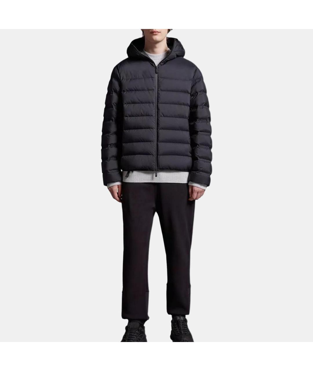 MONCLER Черный пуховик, фото 4