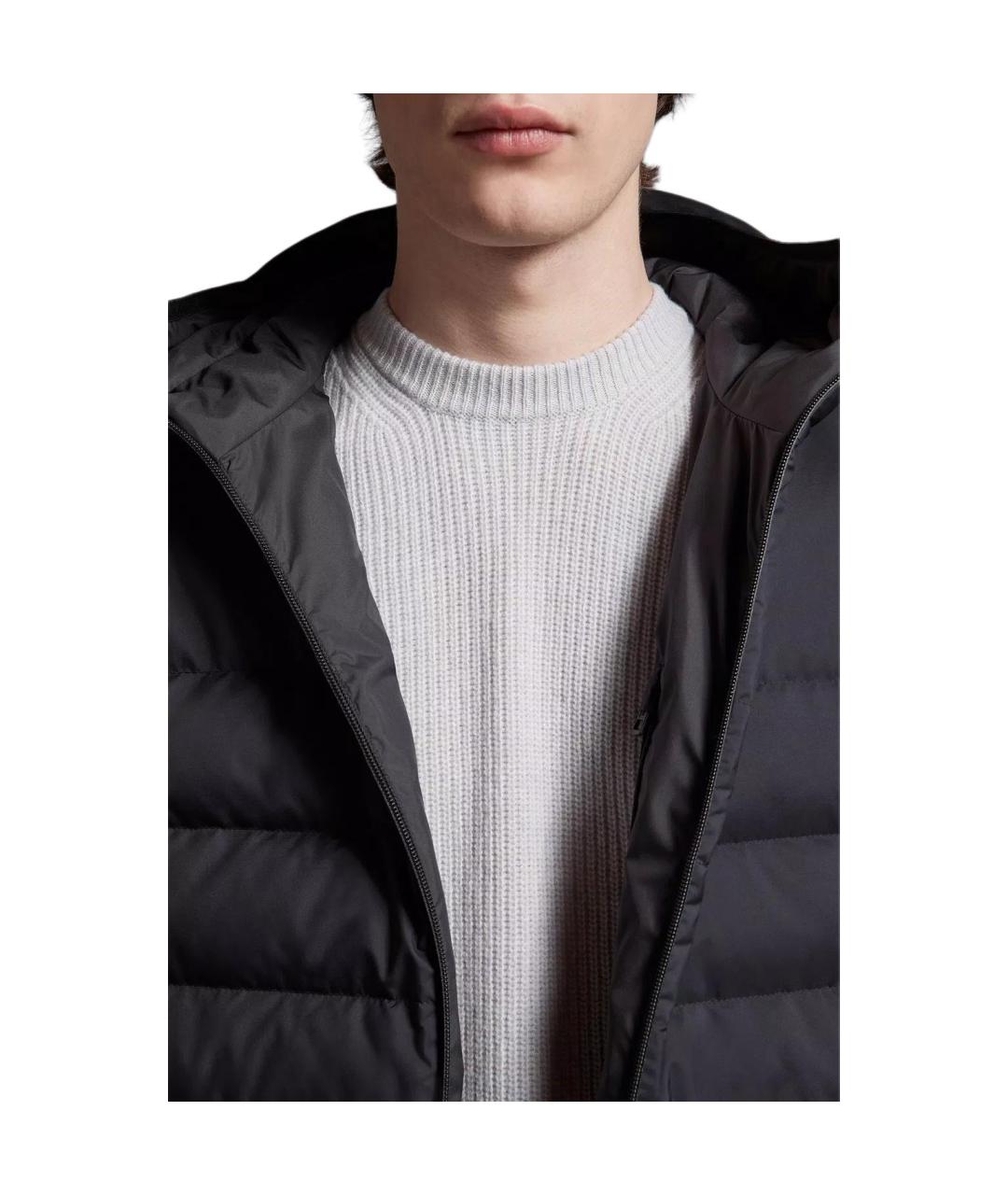 MONCLER Черный пуховик, фото 5