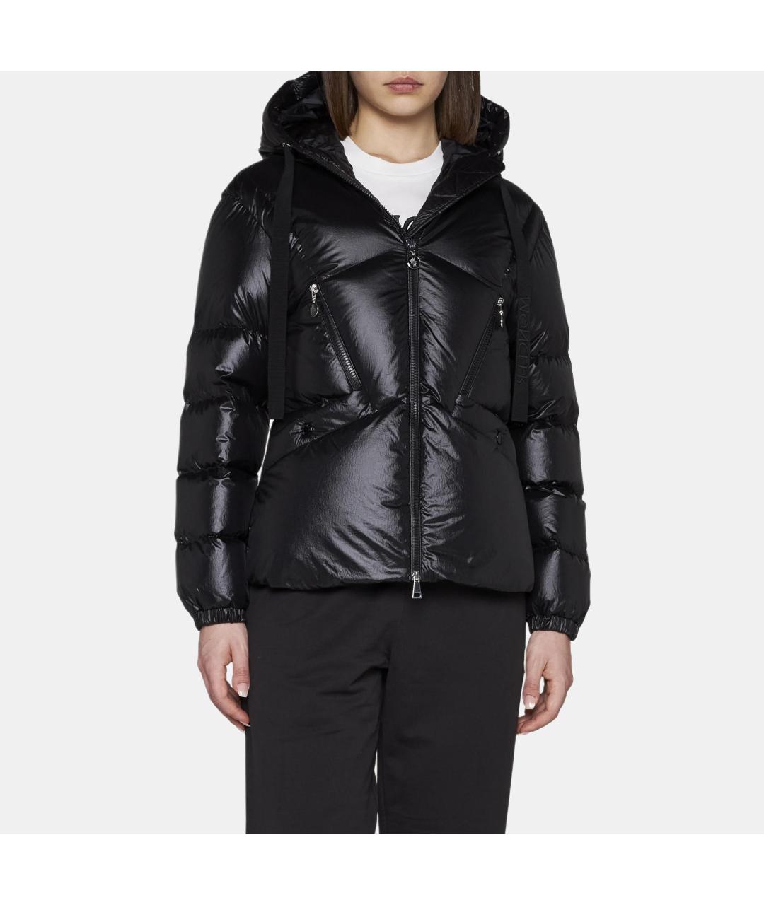 MONCLER Черный пуховик, фото 4