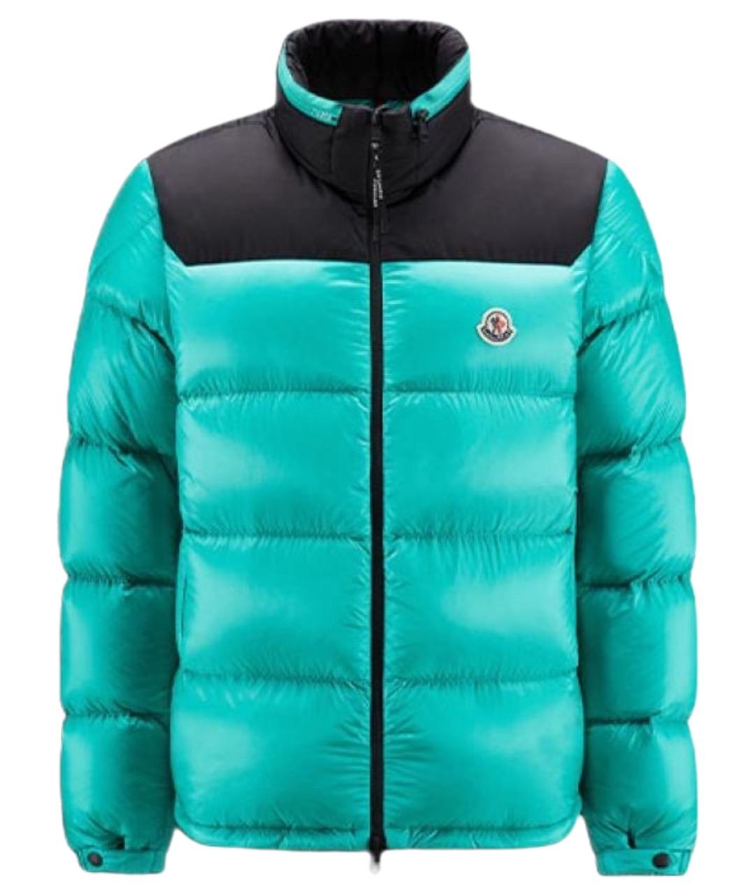 MONCLER Зеленая полиамидовая куртка, фото 1