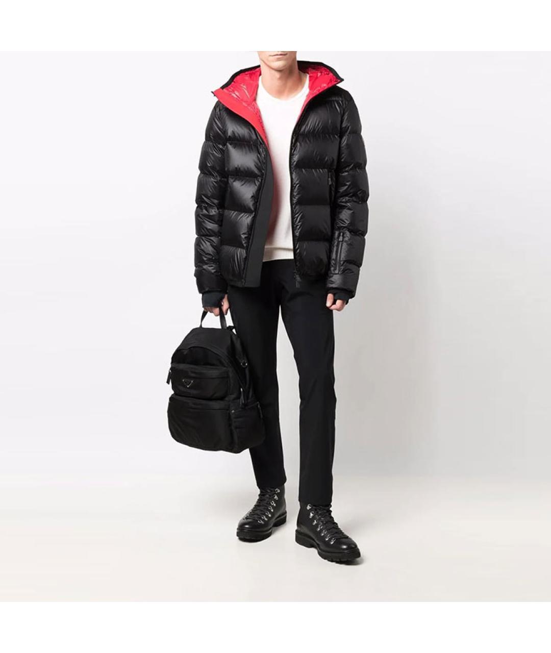 MONCLER Черный пуховик, фото 3