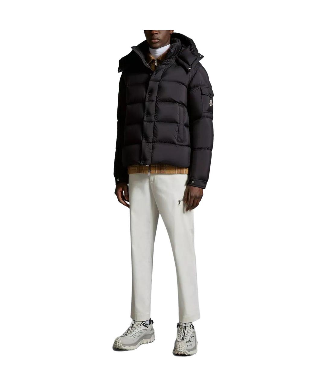 MONCLER Черный пуховик, фото 3