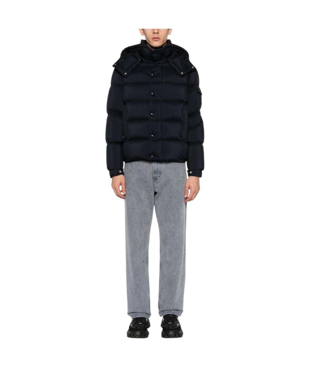 MONCLER Черный пуховик, фото 4
